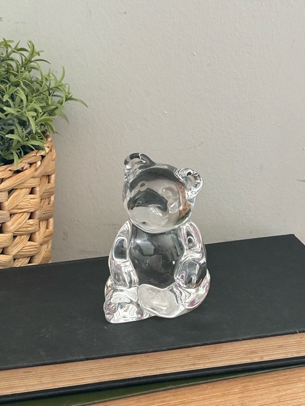 Princess House Teddy Bear 24% Lead Crystal Paperweight Figure Germany